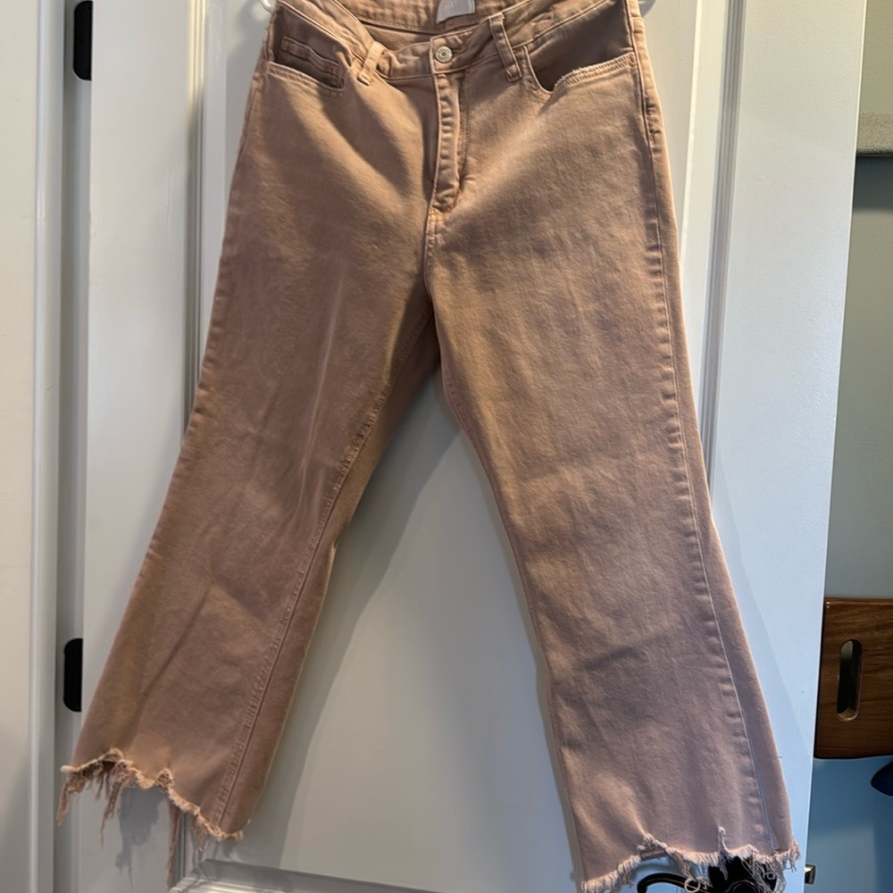 Vervet, light pink, cropped, straight leg jeans, size 30